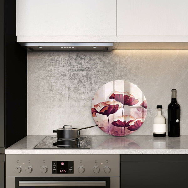 Szklana deska kuchenna Malunek kwiaty