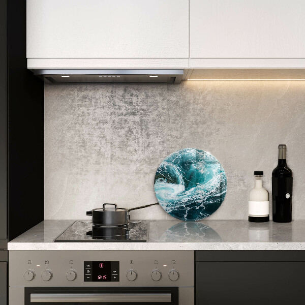 Szklana deska kuchenna Spieniona fale wody