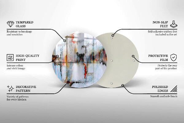 Deska kuchenna szklana Farby abstrakcja