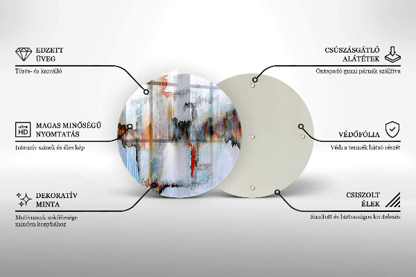 Deska kuchenna szklana Farby abstrakcja