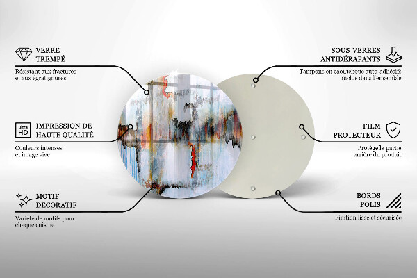 Deska kuchenna szklana Farby abstrakcja