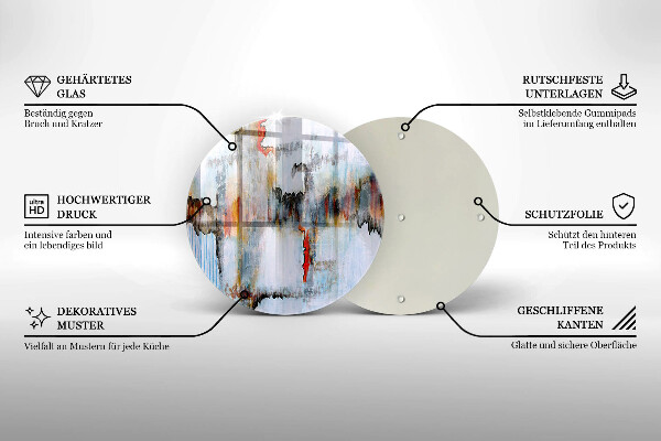 Deska kuchenna szklana Farby abstrakcja
