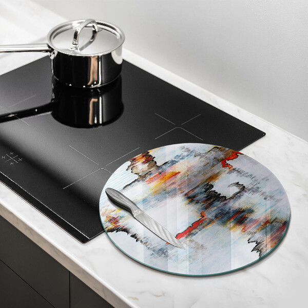Deska kuchenna szklana Farby abstrakcja