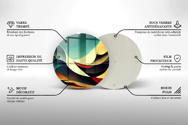 Deska kuchenna szklana Abstrakcja kształtów