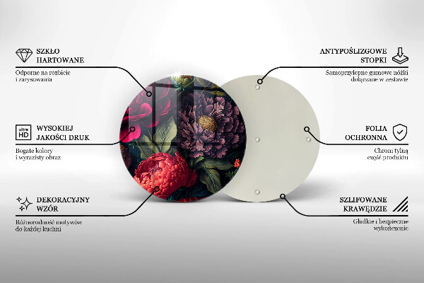 Deska kuchenna szklana Piękne kwiaty