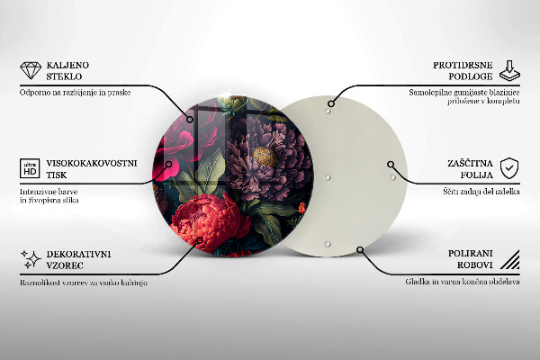 Deska kuchenna szklana Piękne kwiaty