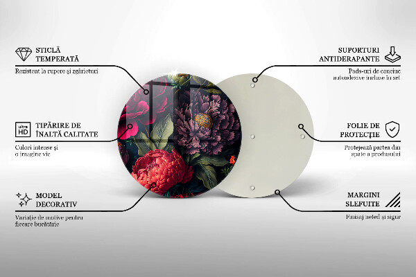 Deska kuchenna szklana Piękne kwiaty