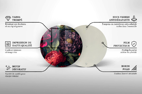 Deska kuchenna szklana Piękne kwiaty