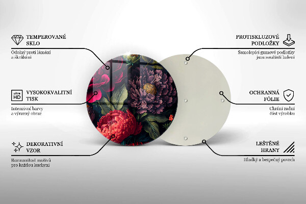 Deska kuchenna szklana Piękne kwiaty