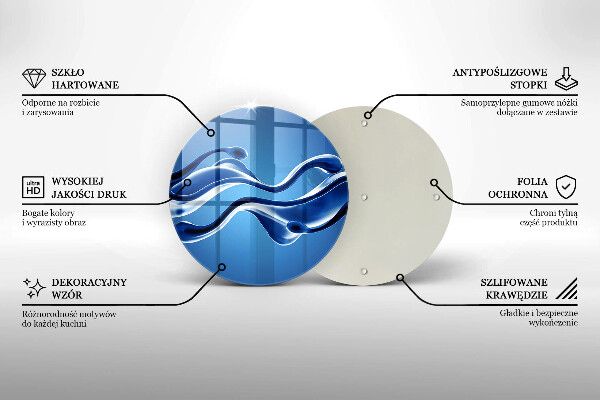 Szklana deska kuchenna Płynna abstrakcja