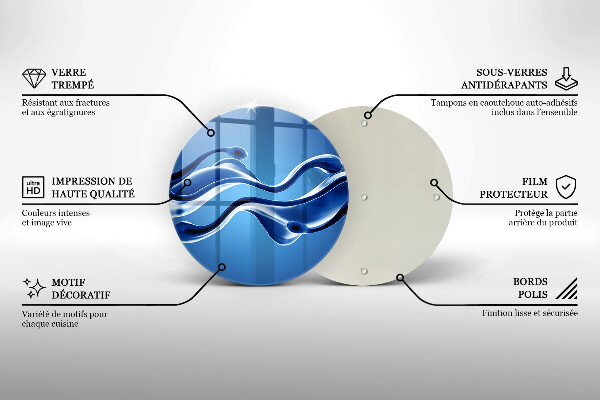 Szklana deska kuchenna Płynna abstrakcja