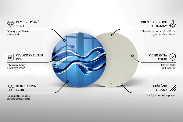 Szklana deska kuchenna Płynna abstrakcja