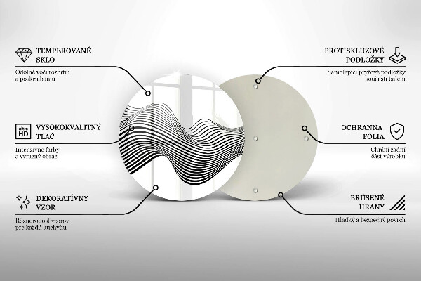 Szklana deska kuchenna Linearna abstrakcja
