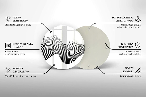 Szklana deska kuchenna Linearna abstrakcja