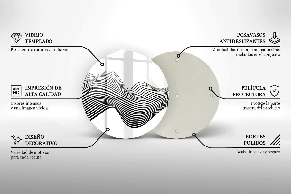 Szklana deska kuchenna Linearna abstrakcja