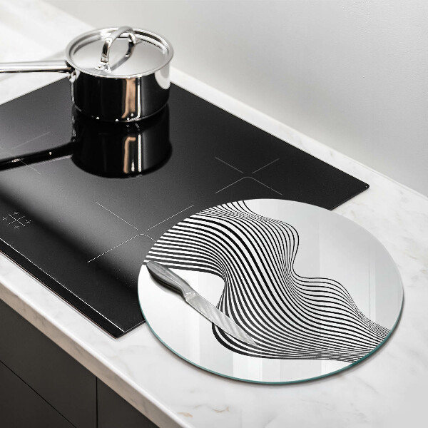 Szklana deska kuchenna Linearna abstrakcja