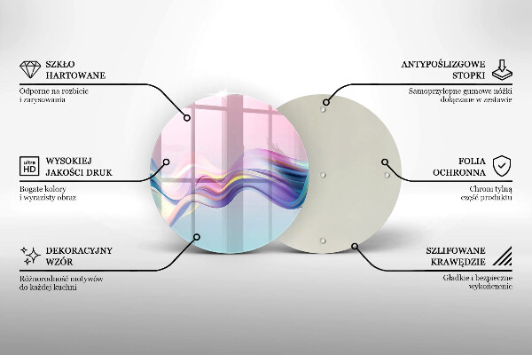 Szklana deska kuchenna Pastelowa abstrakcja