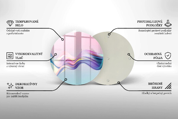 Szklana deska kuchenna Pastelowa abstrakcja