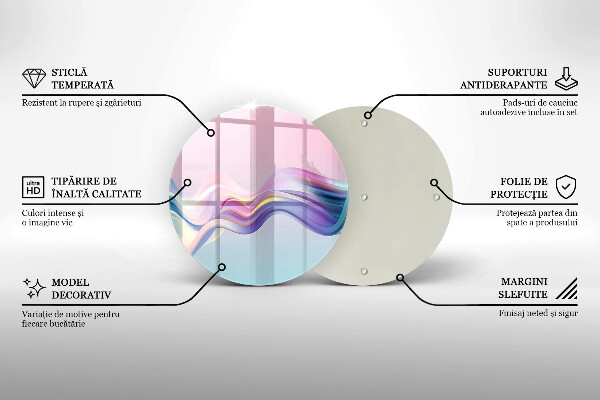 Szklana deska kuchenna Pastelowa abstrakcja