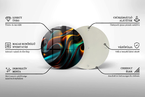 Deska kuchenna szklana Kolorowa abstrakcja