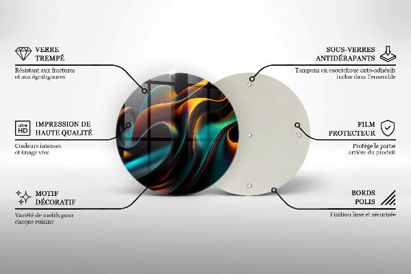 Deska kuchenna szklana Kolorowa abstrakcja