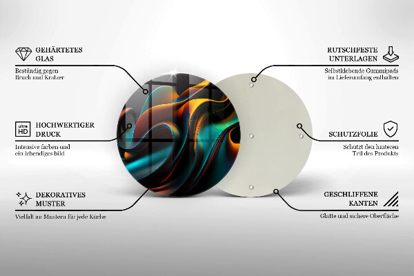 Deska kuchenna szklana Kolorowa abstrakcja