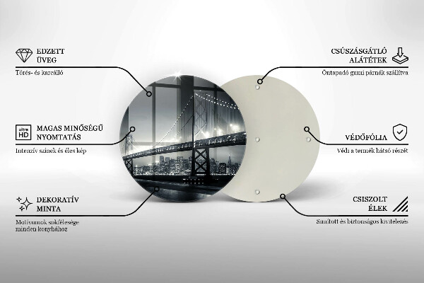Deska kuchenna szklana Most Benjamina Franklina