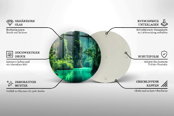 Deska kuchenna szklana Pejzaż laguna