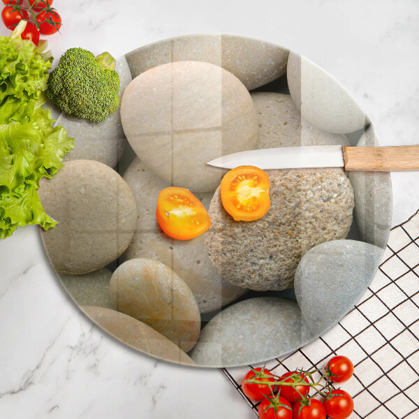 Deska kuchenna szklana Wzór owalne kamienie