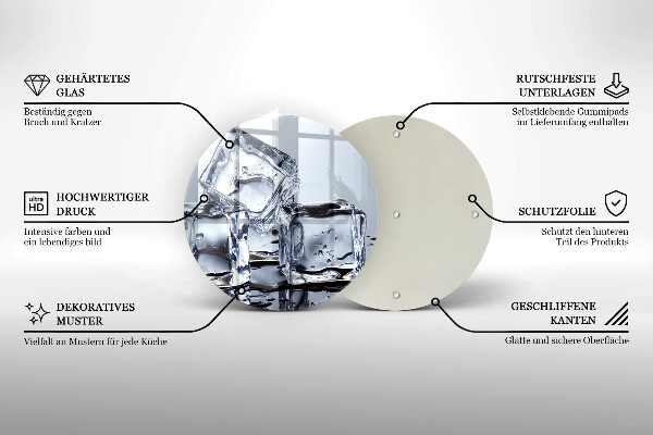 Deska kuchenna szklana Kostki lodu