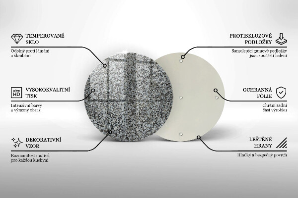 Deska kuchenna szklana Tekstura kamienia