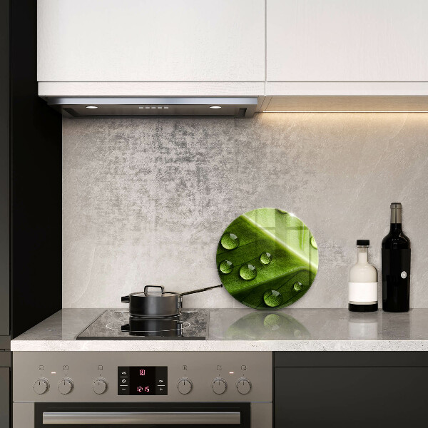 Deska kuchenna szklana Natura rosa i liść