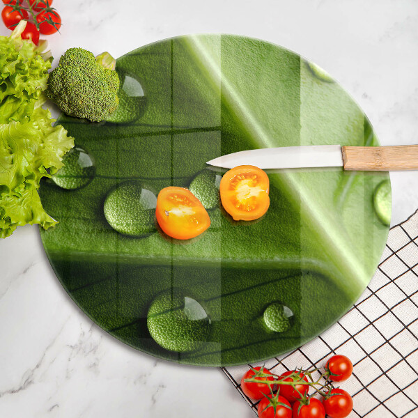 Deska kuchenna szklana Natura rosa i liść