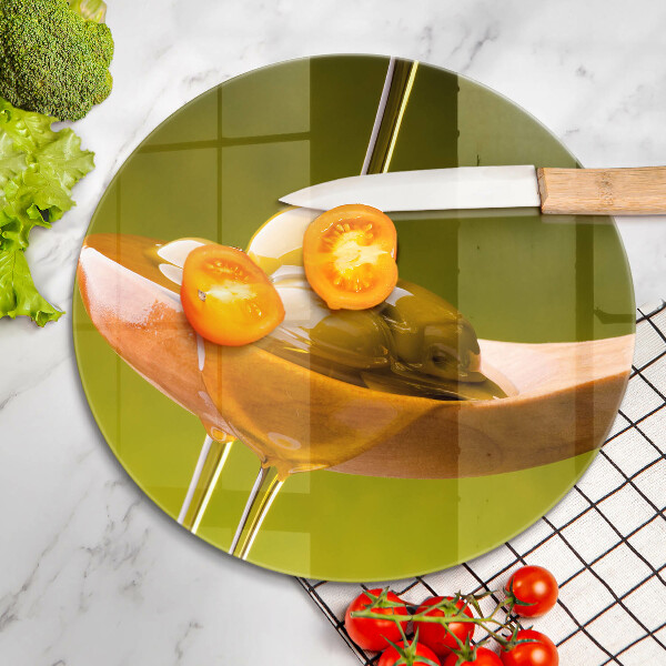 Deska kuchenna szklana Oliwa i oliwki