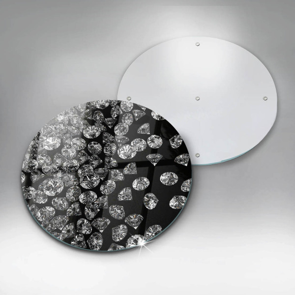 Deska kuchenna szklana Brylanty diamenty