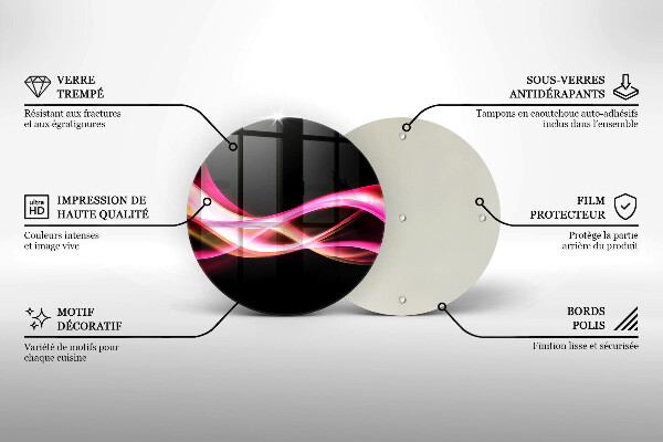Deska kuchenna szklana Abstrakcja neonowy dym