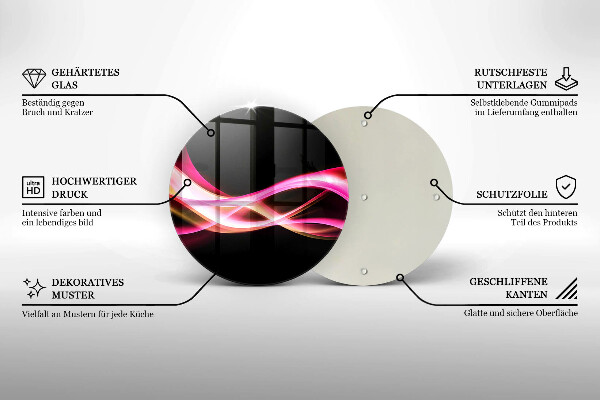 Deska kuchenna szklana Abstrakcja neonowy dym