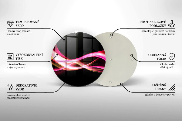 Deska kuchenna szklana Abstrakcja neonowy dym