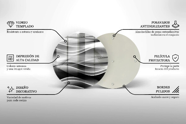 Deska kuchenna szklana Abstrakcja linie dymu