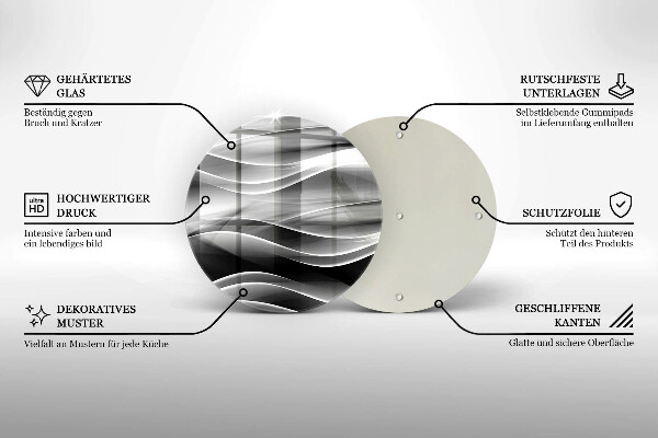 Deska kuchenna szklana Abstrakcja linie dymu