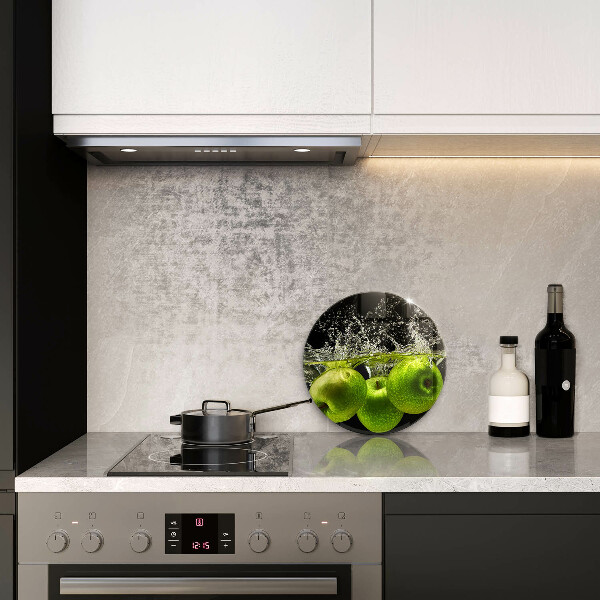 Deska kuchenna szklana Zielone jabłka i woda