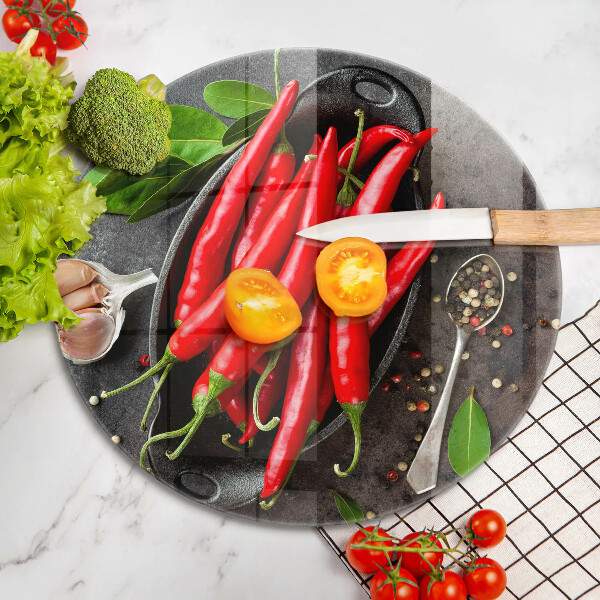 Deska kuchenna szklana Czerwone papryczki chili