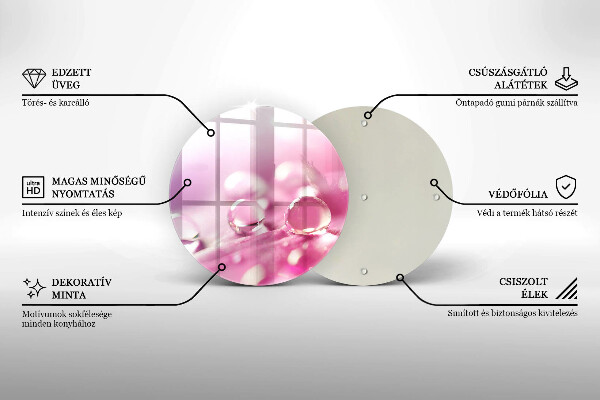 Deska kuchenna szklana Rosa płatki kwiatów