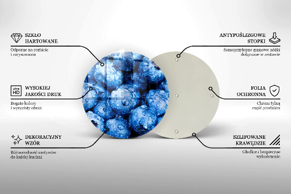Deska kuchenna szklana Soczyste borówki
