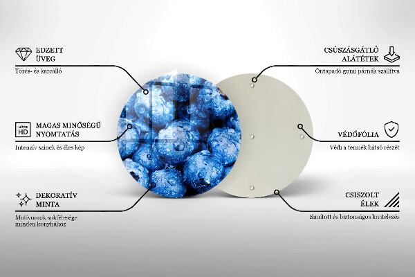 Deska kuchenna szklana Soczyste borówki