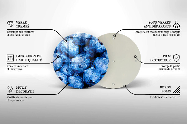 Deska kuchenna szklana Soczyste borówki