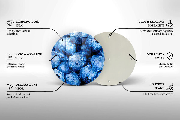 Deska kuchenna szklana Soczyste borówki