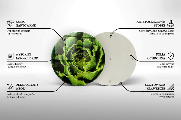 Deska kuchenna szklana Jedzenie liście sałaty