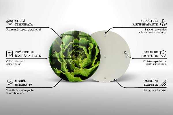 Deska kuchenna szklana Jedzenie liście sałaty
