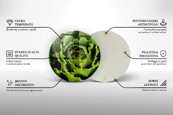 Deska kuchenna szklana Jedzenie liście sałaty